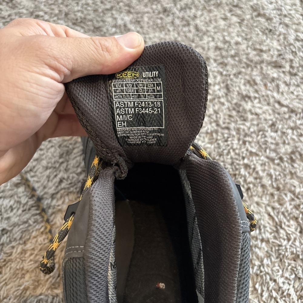KEEN Utility Lansing, Men's, Raven/Tawny Olive, Steel Toe, EH Hiker 13EE - Picture 6 of 10